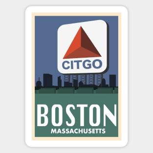 Boston Travel Poster 5 Sticker